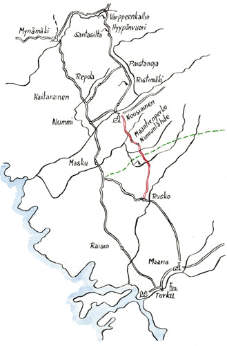 map of medieval nousiainen